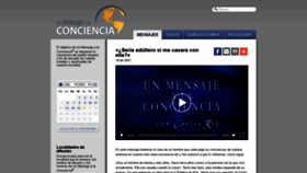 What Conciencia.net website looked like in 2021 (2 years ago)