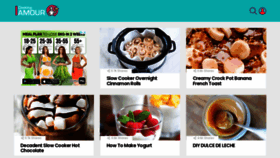 What Cookingamour.com website looked like in 2021 (2 years ago)