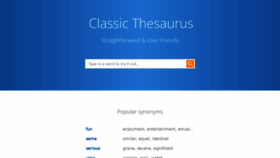 What Classicthesaurus.com website looked like in 2021 (2 years ago)