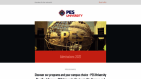 What Campaigns.pes.edu website looked like in 2021 (2 years ago)