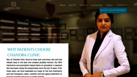 What Chandrahairclinic.com website looked like in 2021 (2 years ago)