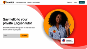What Cambly.com website looked like in 2022 (3 years ago)