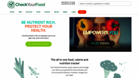 What Checkyourfood.com website looked like in 2022 (2 years ago)
