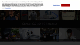 What Canon.com website looked like in 2022 (2 years ago)