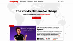 What Change.org website looked like in 2022 (2 years ago)