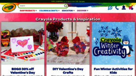 What Crayola.com website looked like in 2022 (2 years ago)
