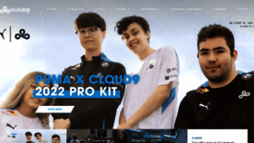 What Cloud9.gg website looked like in 2022 (2 years ago)
