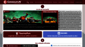 What Consolefun.fr website looked like in 2022 (2 years ago)