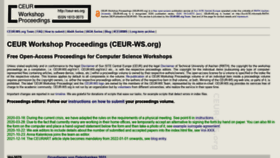 What Ceur-ws.org website looked like in 2022 (2 years ago)