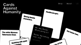 What Cardsagainsthumanity.com website looked like in 2022 (2 years ago)