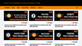 What Cryptocurrencypriceprediction.com website looked like in 2022 (2 years ago)