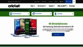 What Cricketwireless.com website looked like in 2022 (2 years ago)