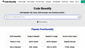 What Codebeautify.org website looked like in 2022 (2 years ago)