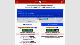 What Cambiohorario.com website looked like in 2022 (2 years ago)
