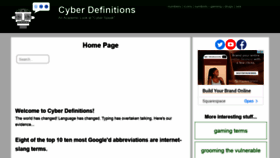 What Cyberdefinitions.com website looked like in 2022 (2 years ago)