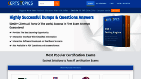 What Certstopics.com website looked like in 2022 (3 years ago)