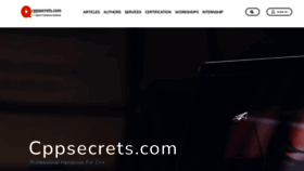 What Cppsecrets.com website looked like in 2022 (2 years ago)