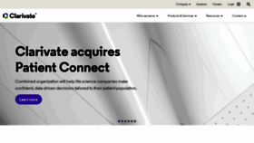 What Clarivate.com website looked like in 2022 (2 years ago)