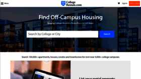 What Collegerentals.com website looked like in 2022 (2 years ago)