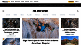 What Climbing.com website looked like in 2022 (2 years ago)