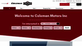 What Colemanmotorstexas.com website looked like in 2022 (2 years ago)