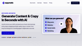 What Copymatic.ai website looked like in 2022 (2 years ago)