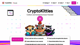 What Cryptokitties.co website looked like in 2022 (3 years ago)