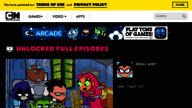 What Cartoonnetwork.com website looked like in 2022 (2 years ago)