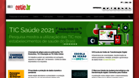 What Cetic.br website looked like in 2022 (2 years ago)