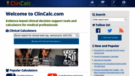 What Clincalc.com website looked like in 2022 (2 years ago)