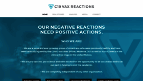 What C19vaxreactions.com website looked like in 2022 (2 years ago)
