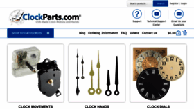 What Clockparts.com website looked like in 2022 (2 years ago)