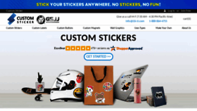 What Customsticker.com website looked like in 2022 (2 years ago)