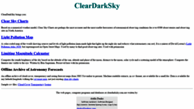 What Cleardarksky.com website looked like in 2022 (2 years ago)