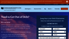 What Consumercredit.com website looked like in 2022 (2 years ago)