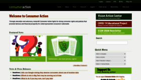 What Consumer-action.org website looked like in 2022 (2 years ago)