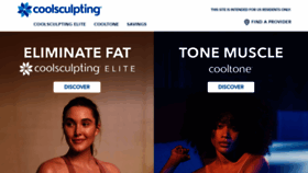 What Coolsculpting.com website looked like in 2022 (2 years ago)
