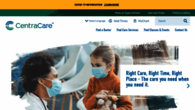 What Centracare.com website looked like in 2022 (2 years ago)