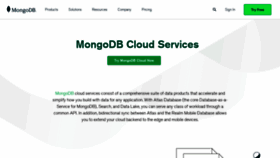 What Cloud.mongodb.com website looked like in 2022 (2 years ago)