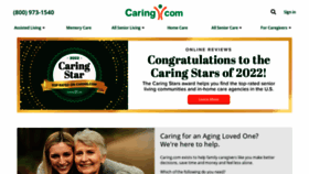 What Caring.com website looked like in 2022 (2 years ago)