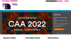 What Collegeart.org website looked like in 2022 (2 years ago)