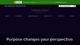 What Callutheran.edu website looked like in 2022 (2 years ago)