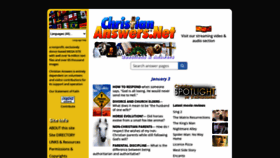 What Christiananswers.net website looked like in 2022 (3 years ago)