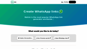 What Create.wa.link website looked like in 2022 (2 years ago)