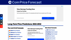 What Coinpriceforecast.com website looked like in 2022 (2 years ago)