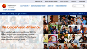 What Coopervision.com website looked like in 2022 (2 years ago)