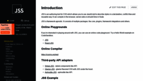 What Cssinjs.org website looked like in 2022 (3 years ago)