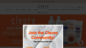 What Cleure.com website looked like in 2022 (2 years ago)