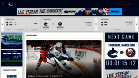 What Canucks.com website looked like in 2022 (2 years ago)