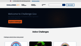 What Challenge.gov website looked like in 2022 (2 years ago)